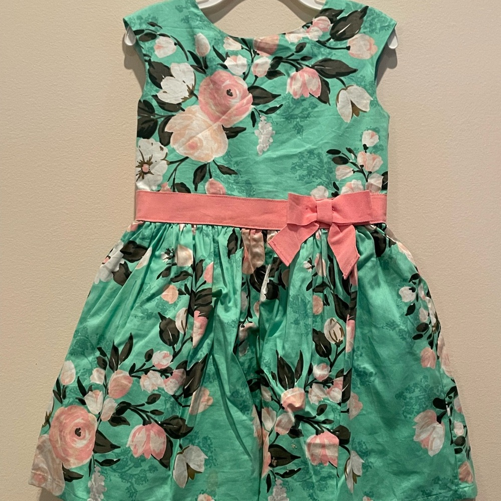 Carter's Green and Pink Floral Dress